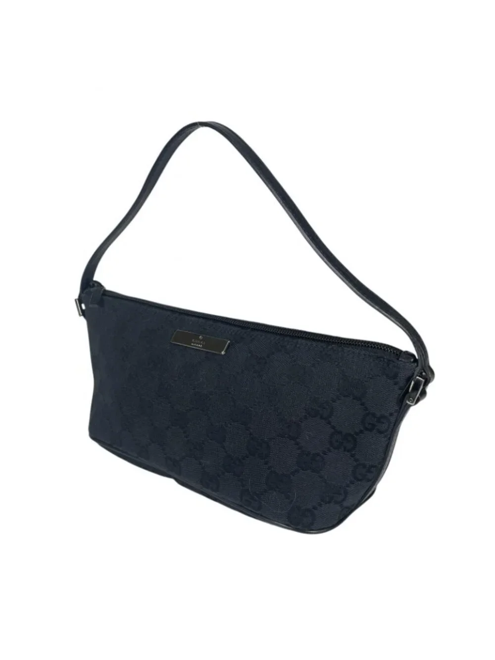 Gucci Pouch Handbag GG Canvas Black